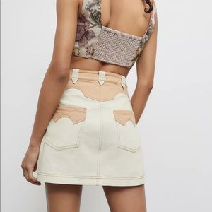 Urban Outfitters BDG Cody Denim Western Mini Skirt